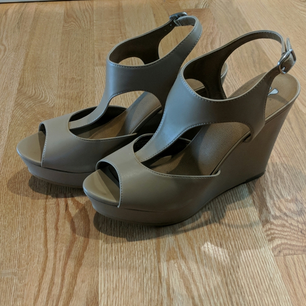 BP beige wedges. Nordstrom.